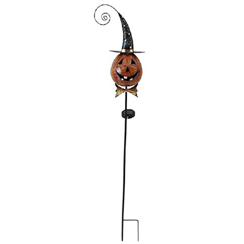 Gartenstecker -Kürbis- Metall 110x20x13cm orange-grau Halloween Herbst Dekoration
