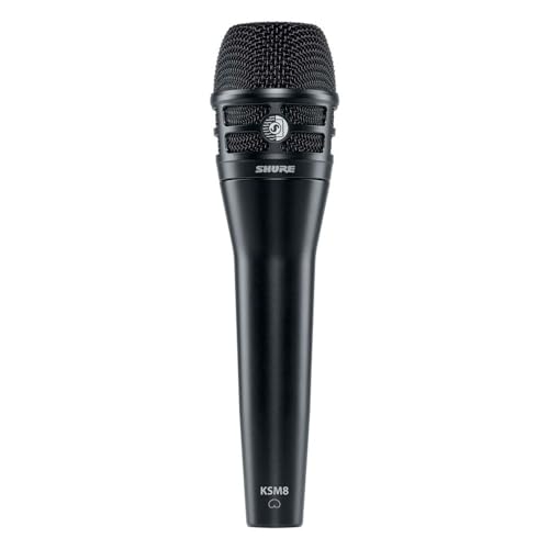 Shure KSM8 schwarz dualdyne Stimme Mikrofon mit 2 Membranen, dynamisch