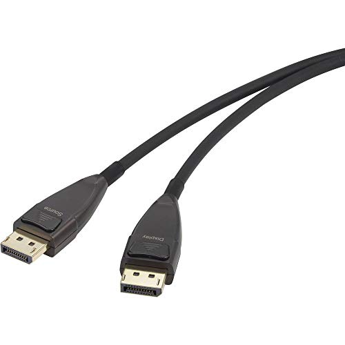 Renkforce DisplayPort Anschlusskabel [1x DisplayPort Stecker - 1x DisplayPort Stecker] 20 m Schwarz