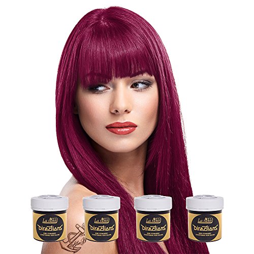 6 x La Riche Directions Semi-Permanent Hair Color 88ml Tubs - RUBINE