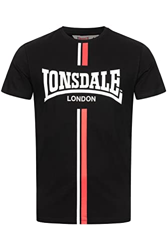 Lonsdale Herren T-Shirt Normale Passform ALTANDHU Black/White/Red L 117350