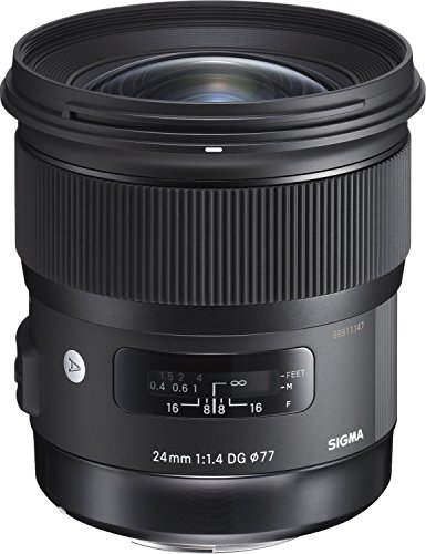 Sigma 24mm F1,4 DG HSM Art Objektiv (77mm Filtergewinde) für Sony-E Objektivbajonett