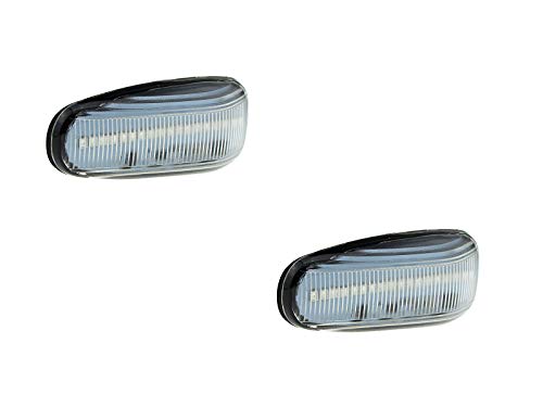 LETRONIX LED Seitenblinker Blinker Module Klar Silber geeignet für E-Klasse W210 1995-2002 mit E-Prüfzeichen