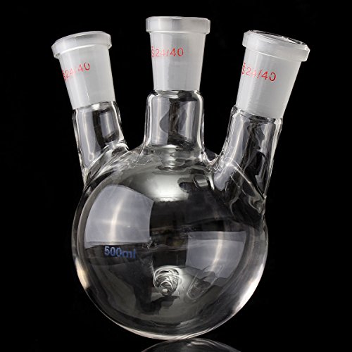 ExcLent 24/40 500Ml 3-Hals-Rundkolben Flasche Laborglas Borosilikat