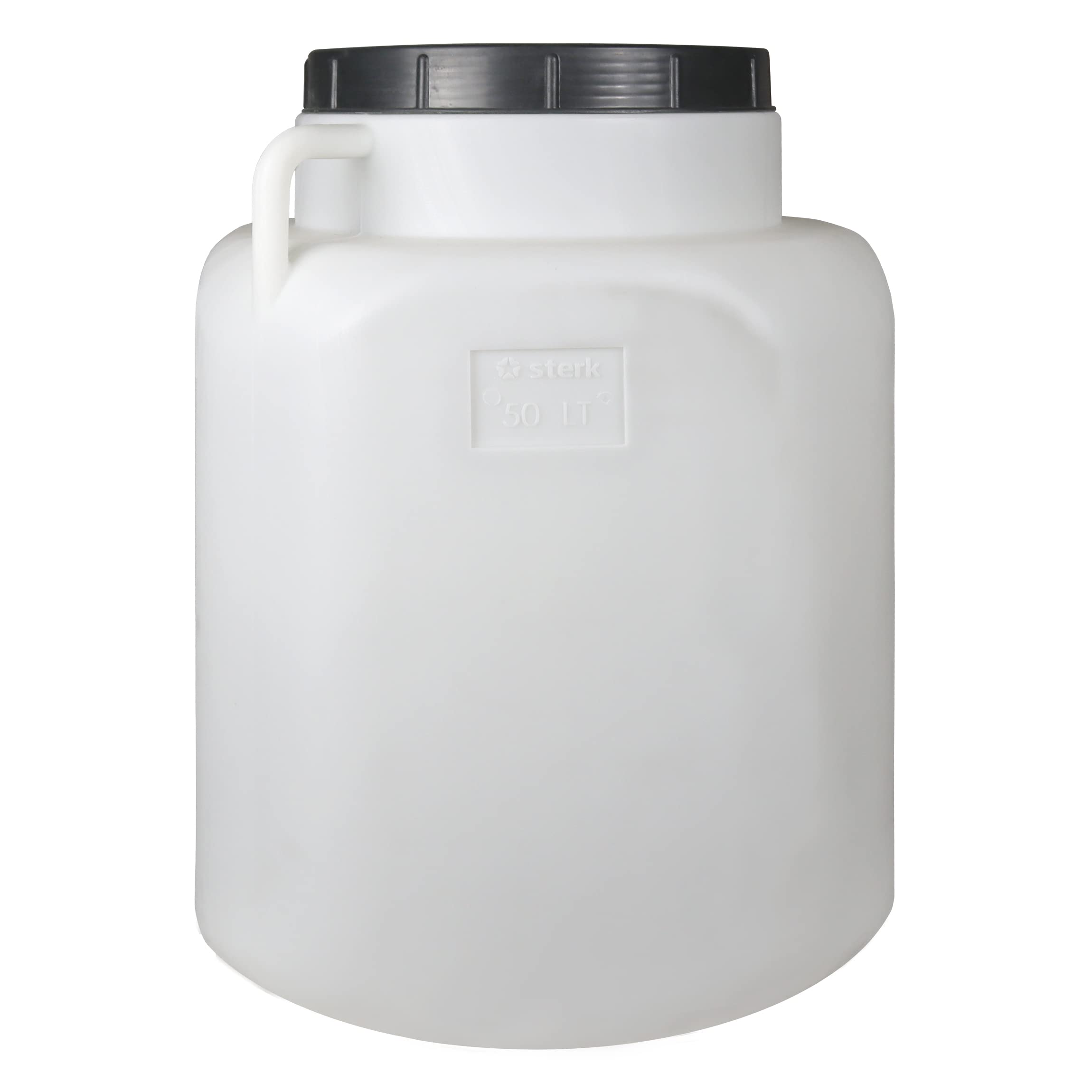 BAUPROFI Fass 50L quadratisch mit Deckel weiß Behälter lebensmittelecht Aufbewahrung