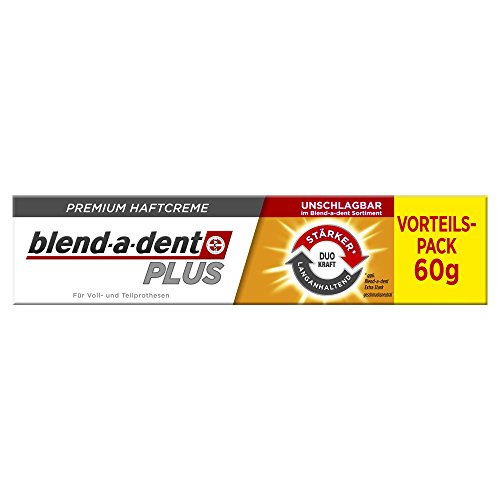 Blend-a-dent Plus Premium-Haftcreme Duo Kraft, 6er Pack (6 x 60 g)