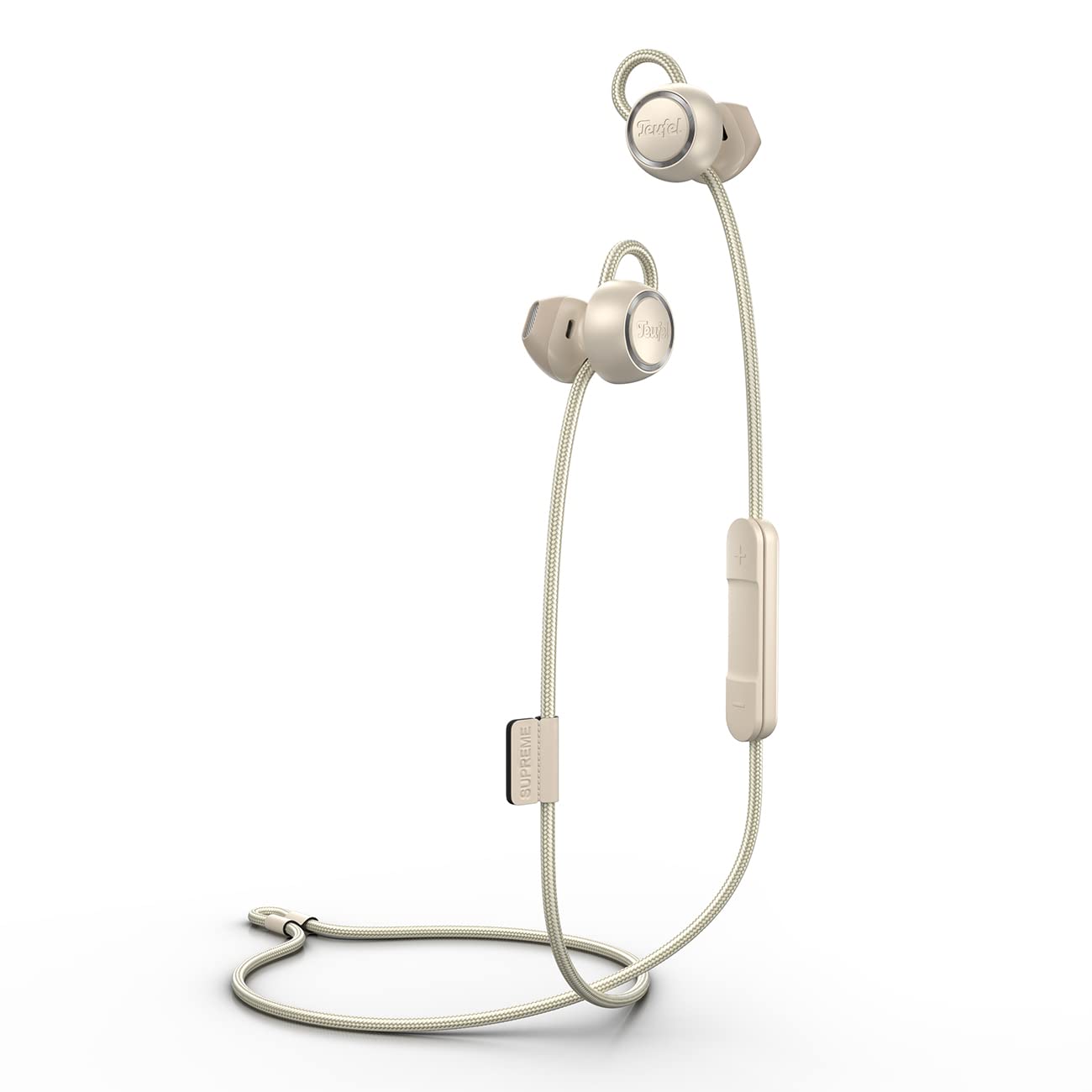 Teufel Supreme IN Earbud-Kopfhörer mit Bluetooth 5.0 mit aptX™ und AAC bis zu 16 Stunden Spielzeit Freisprecheinrichtung mit Qualcomm® Sand Weiß