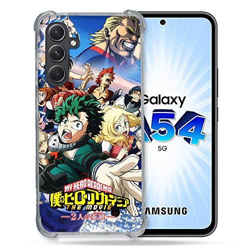 Cokitec Schutzhülle aus Hartglas für Samsung Galaxy A54 5G Manga My Hero Academia Poster