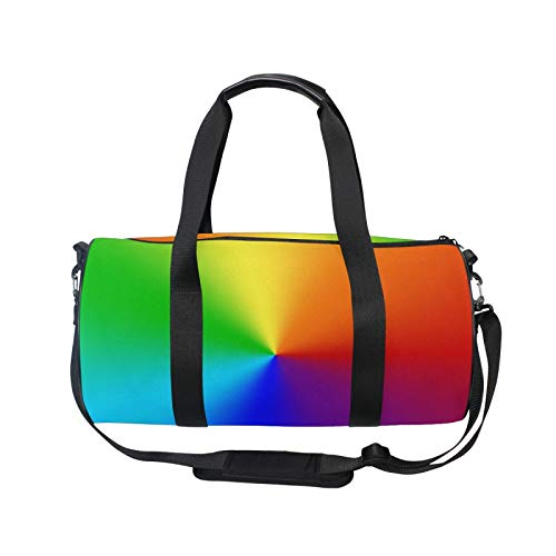 TropicalLife RELEESSS Sporttasche, Regenbogen Muster, leicht, Reisetasche, Reisetasche, Mehrzwecknutzung für Männer und Frauen