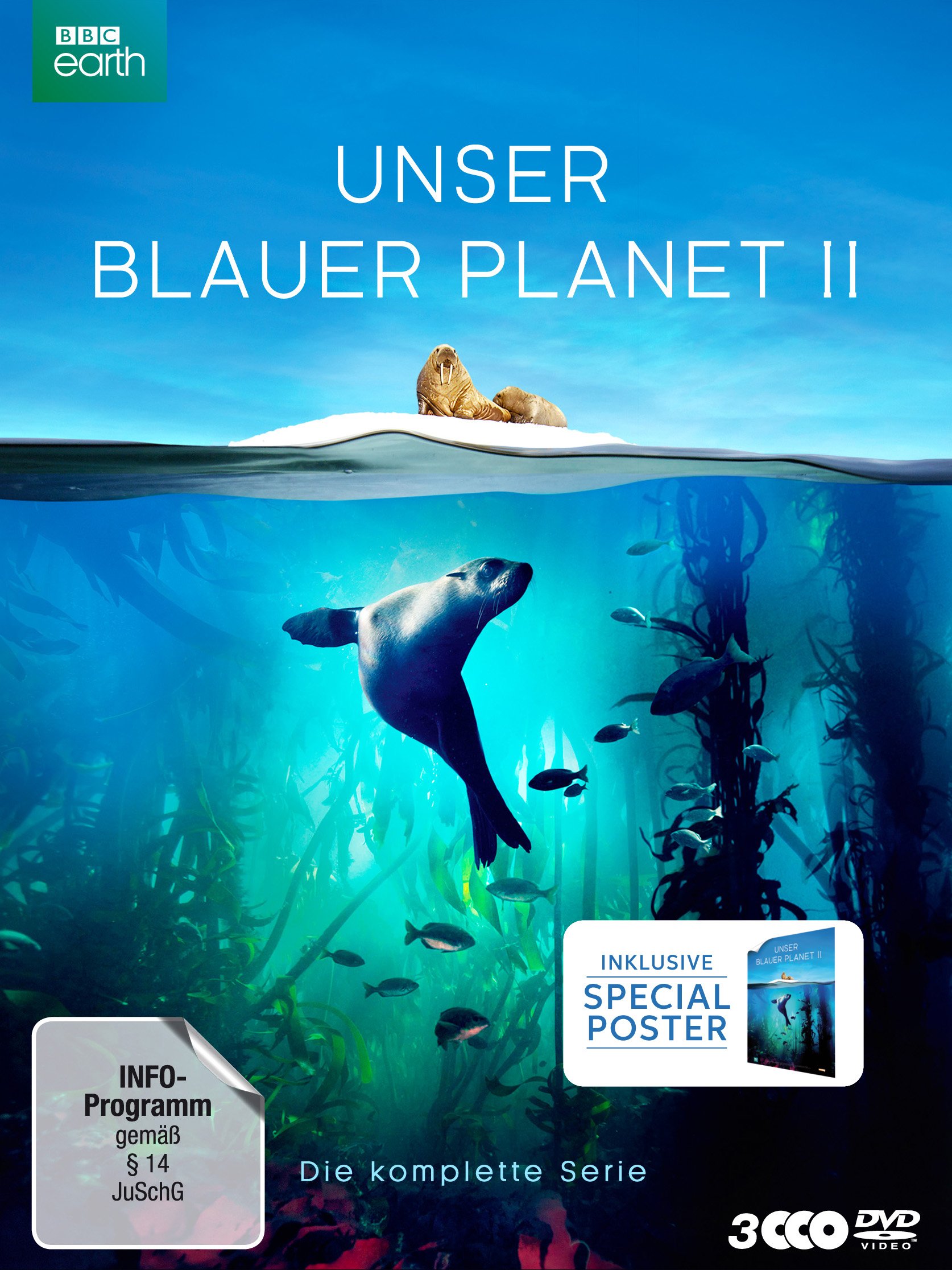 UNSER BLAUER PLANET II - Die komplette ungeschnittene Serie zur ARD-Reihe "Der blaue Planet" [3 DVDs] [Limited Collector's Edition- Version mit Poster) (exklusiv bei Amazon.de)