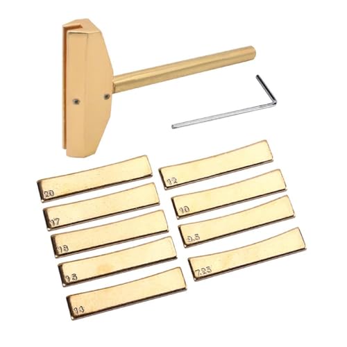 Guitar Bass Fret Press Caul&Radian Fret Inserts With Hexagon Wrench Fingerboard Pressing Tool Replacement Luthiers Tool Brass Radian Fret Inserts With Wrench Guitar Maintenance Tools