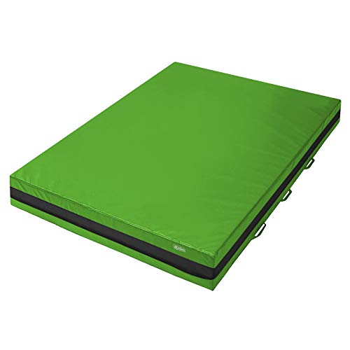 ALPIDEX Weichbodenmatte 300 x 200 x 25 cm mit 6 Tragegriffen und Anti-Rutschboden, Farbe:grün