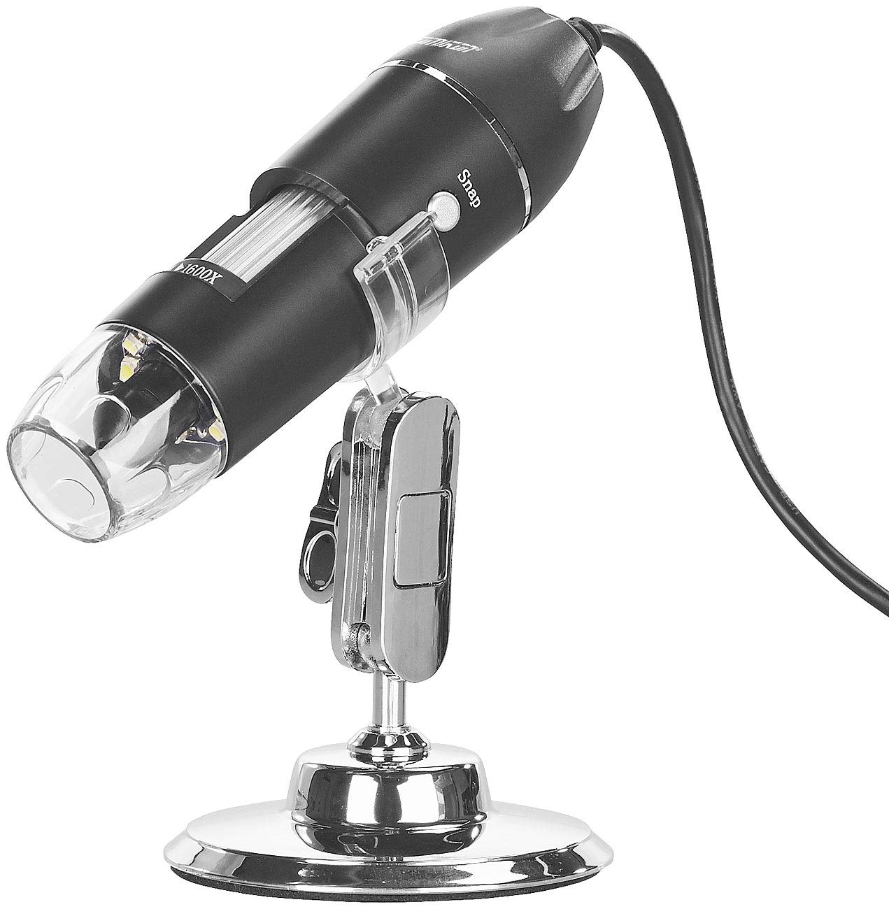 Somikon Mikroskopkamera: Digitales USB-Mikroskop mit Kamera & Ständer, 1.600-fache Vergrößerung (USB Vergrößerungskamera, USB Mikroskop Windows 10, Mini Camera)