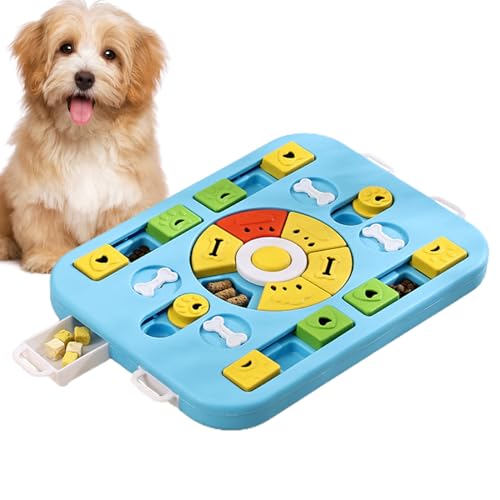awakentti Hunde-Puzzle-Spielzeug, Leckerli-Trainingsspiele mit rutschfestem Fußpolster, Haustier-Puzzle für langsames Füttern, Hundespielzeug für IQ-Training und geistige Bereicherung, Leckerli-Puzzle