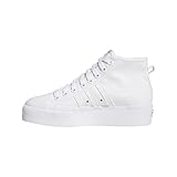 adidas Damen Nizza Platform Mid Sneaker, Cloud White/Cloud White/Cloud White, 37 1/3 EU