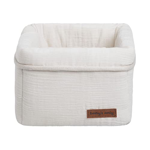BO Baby's Only - Korb Breeze - Aufbewahrungskorb - Für Pflege- und Babyprodukte - Kinderzimmer deko - 100% Baumwolle - 18x18x18 cm - Warm Linen
