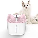 WUCHENG Pet Wasserspender, Katze Wasserspender mit 3 Ersatzfilter, Geeignet for Katzen und kleine und mittelgroße Hunde, ruhig, energiesparende, leicht zu reinigen katzenbrunnen (Color : Pink)