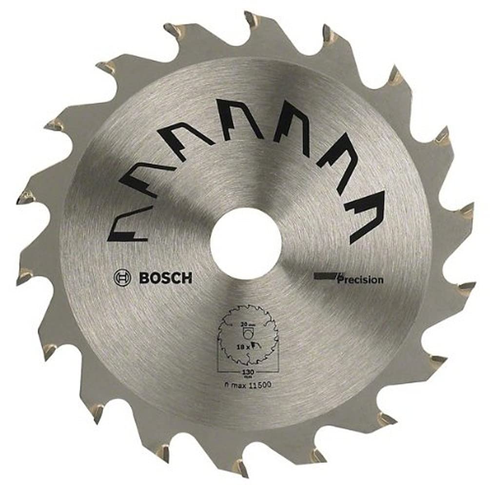 Bosch 1x Kreissägeblatt Precison (Sägeblatt für Holz, Ø 180 x 2.5/1.5 x 30/20 mm, 40 Zähne, ATB, mit 1x Reduzierring 20 mm, Zubehör Kreissäge)