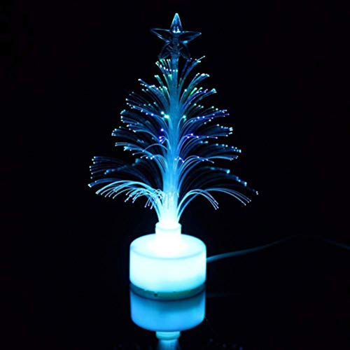 Uonlytech Weihnachtsbaum Nachtlicht Farbwechsel Fiber Light USB Lampe Festival Decor