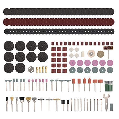 Hi-Spec 225-teiliges Drehwerkzeug-Werkzeug-Zubehör-Set. Standardgrößen - Dremel-kompatibel – in Ablagetablett