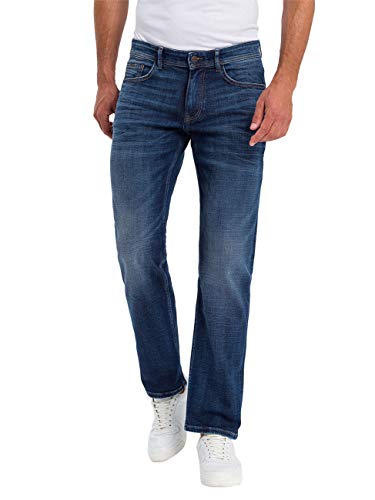 Cross Jeans Herren Antonio Straight Jeans, Blau (Dark Mid Blue 132), W33/L32 (Herstellergröße: 33/32)