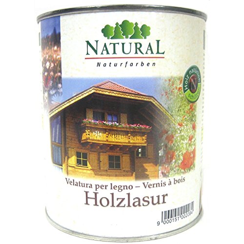 Natural Holzlasur, 0,75 Liter in Vulkanrot