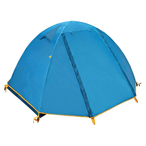 Outdoor-Zelt für 2 Personen, Camping, dick, regenfest, Familiencamping, selbstfahrendes Doppelzelt, Einzel-Doppel-Doppelschicht, Winddicht, wasserdicht, wenig glücklich