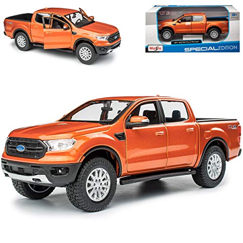 NEW Ford Ranger Pick-Up Orange 3. Generation Ab 2015 1/27 1/24 Modell Auto mit individiuellem Wunschkennzeichen