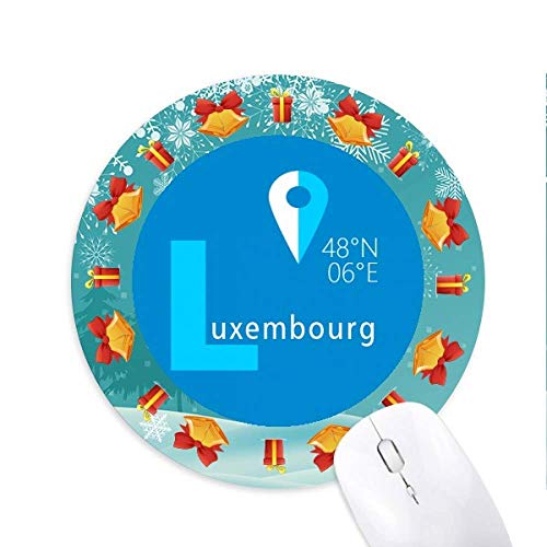 Luxemburgische Geographie Koordinaten Trave Mousepad Rundgummi Pad Weihnachtsgeschenk
