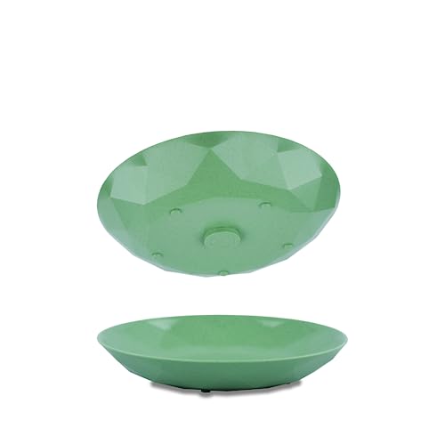 silwy® Universal-Magnet-Teller Green (2er-Set) HIGH-TECH-Kunststoff - perfekt für Camping, Caravaning und Boating - rutschfestes Geschirr ohne jegliches Klappern stapelbar