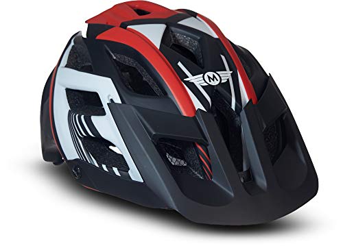 Moto Helmets® Fahrradhelm Unisex für Erwachsene & Jugendliche in Schwarz Größe M, leicht zu öffnen und anpassbar an die Kopfform