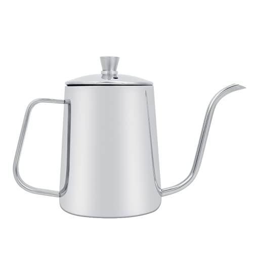 Kaffee Kettle 550ml Wasserkocher Schwanenhals Edelstahl Teekanne mit schlankem Schwanenhalsauslauf Handbrüh Kaffeekessel