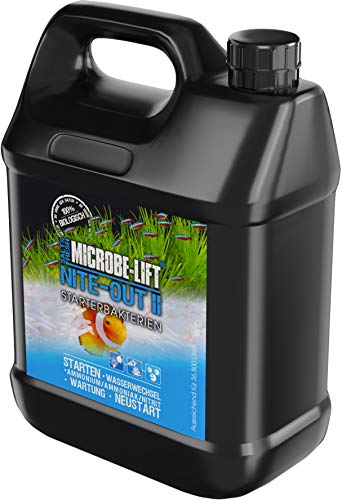 MICROBE-LIFT Nite-Out II – Bakterienstarter für Süßwasser & Meerwasser Aquarium, für schnellen Fischbesatz (3785 ml)