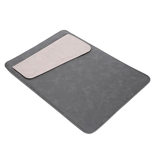 Zunate Laptophülle für IOS Book Pro/für IOS Book Air 3 Notebook Tablet, Kompatibel mit 13 Laptop Stoßfeste Tasche Leder Schutzhülle, Grau