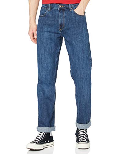 Wrangler Herren Authentic Straight fit Jeans, Blau (Dark Stone 098), 38W / 34L
