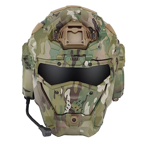 SUNDARE Taktischer Helm, Taktischer Helm Militär Schutzausrüstung, Echte CS-Helme mit Kommunikations-Headsets