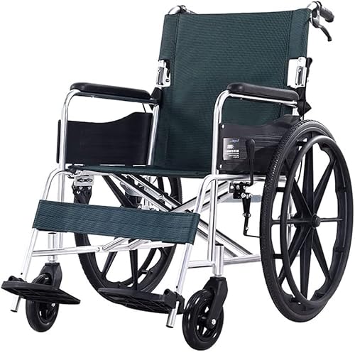 Faltbarer Transportrollstuhl Home Travel Companion Scooter Rollstuhl aus verdickter Aluminiumlegierung Solider selbstfahrender Rollstuhl