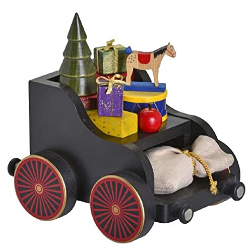 KWO Olbernhau Geschenkewagen, Mehrfarbig, 17 cm