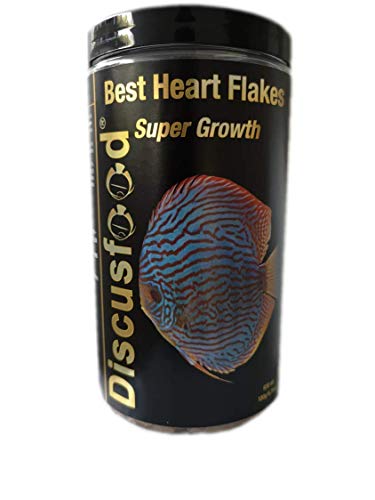 Best Heart Flakes Super Growth 830ml Premium Fischfutter,Flockenfutter,Rinderprotein mit Vitaminen und Mineralien,alle Zierfisch,speziell auch für Diskus oder Welse,unterstützt das Wachstum