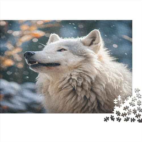 Domineering Arctic Wolf Erwachsene 1000 Teile Gifts Home Decor Puzzle Home Decor Family Challenging Games Geburtstag Educational Game Stress Relief 1000pcs (75x50cm)
