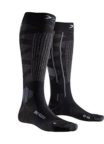 X-Bionic Unisex Ski Rider Silver 4.0 Socken, G163 Dark Grey Melange/Black, 45-47