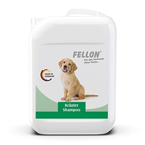 FellOn Kräuter Shampoo für Hunde | 10 Liter | Hundeshampoo | Milde Waschsubstanzen | Pflegend & Rückfettend | Ph-neutral