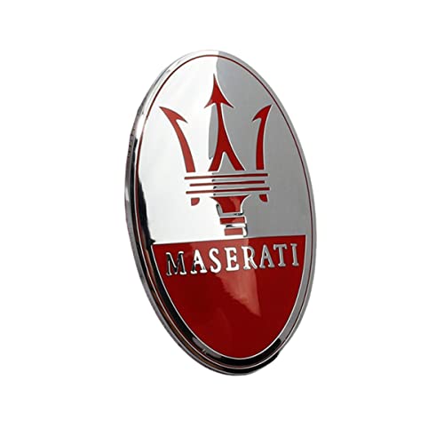 HUAQIEMI Für Maserati Quattroporte Ghibli Granturismo Levante GTS Autokopfhaube Logo Emblem Ersatz Metallabzeichen Aufkleber Aufkleber