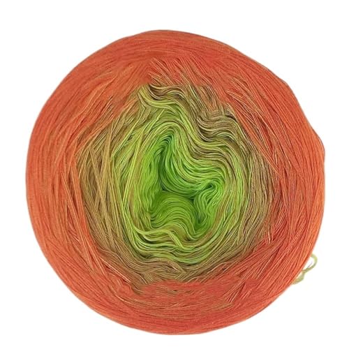 300 g merzerisierte Baumwolle mit Farbverlauf, Kuchenlinie, regenbogengefärbtes Kuchengarn, Häkelgarn for Schal, Spitze, DIY-Strickgarn (Color : A284, Size : 300g)