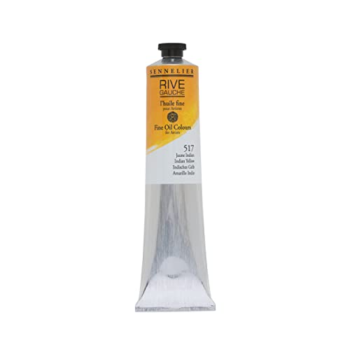 Sennelier Rive Gauche Fine Oil Color for Artists, 200ml Tube, Indian Yellow 517