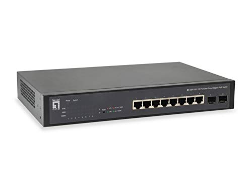 LevelOne GEL-1051 10-Port Web Smart Giga Netzwerk Switch 1 GBit/s