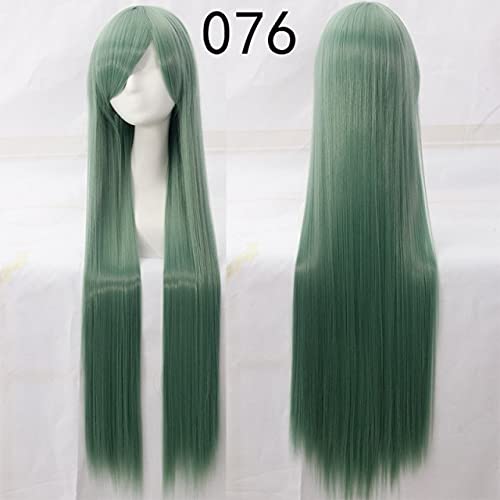 ydound Anime Coser Wig 100 cm lang 39 Zoll Anime Lolita Kunsthaar Frauen Cosplay Perücken Kostüm Halloween Zubehör Kostüm Party Wigs + Kappe 83 (Farbe: 76)