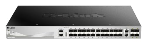 D-Link DGS-3130-30S gemanaged L3 10G Ethernet (100/1000/10000) Schwarz, Grau - Netzwerk-Switches (gemanaged, L3, 10G Ethernet (100/1000/10000))