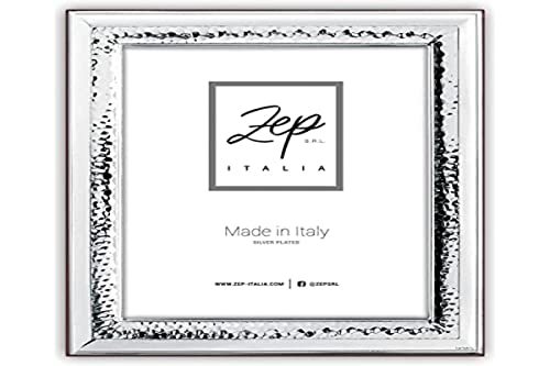 zep srl TREVI Tischrahmen aus Silver Plated für Fotos 13 x 18, horizontal positionierbar, versilbert, hergestellt in Italien