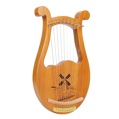 FCSHFC 10-Saitig Harfe Instrument Leicht Zu Lernen Tragbar Zither Instrument Fachmann Musik Lyre Harfe for Erwachsene Anfänger (Color : A2, Size : 10 tone)